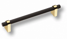Ручка скоба модерн 8952 0160 GL-AL6, глянцевое золото/чёрный 160 мм от производителя!